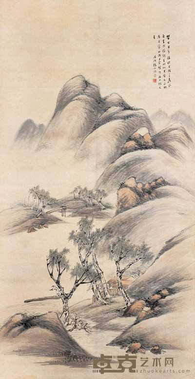 杨伯润 山水 立轴 185×96.5cm